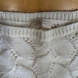 Sezane Cream Knit Sweater